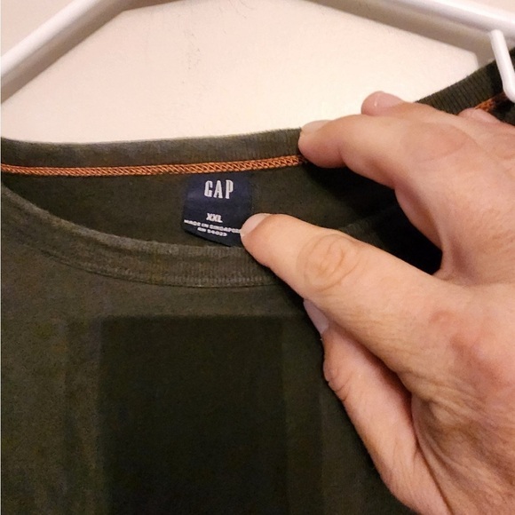 Vtg Gap long sleeve green orange shirt size mens xxl - Picture 3 of 3